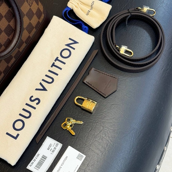 Louis Vuitton N40606 Alma BB Damier Ebene Brown Canvas Small handbag purse full - Picture 11 of 12